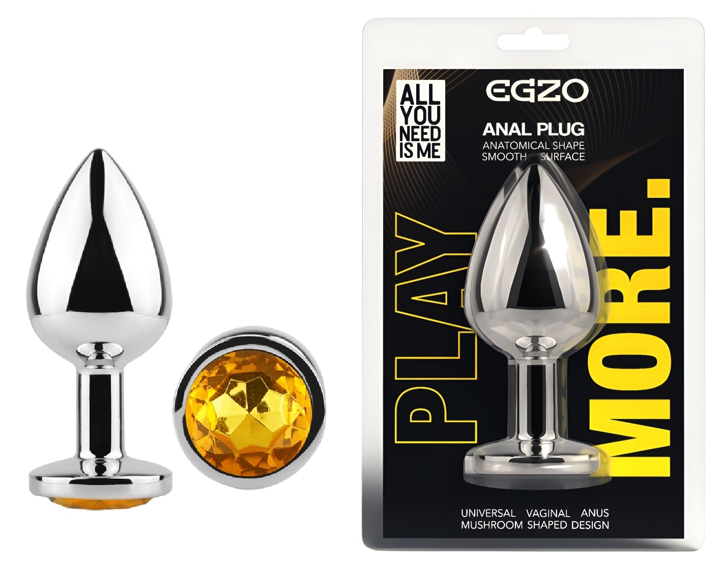  �������� ������ � ����� ���������� EGZO Silver Round Plug size S, 7 � 2,8 ��