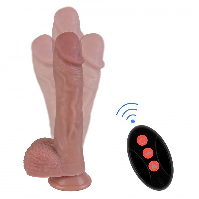 Erospace Natural Play Thrusting Dildo with Swing Motion and Heating D6