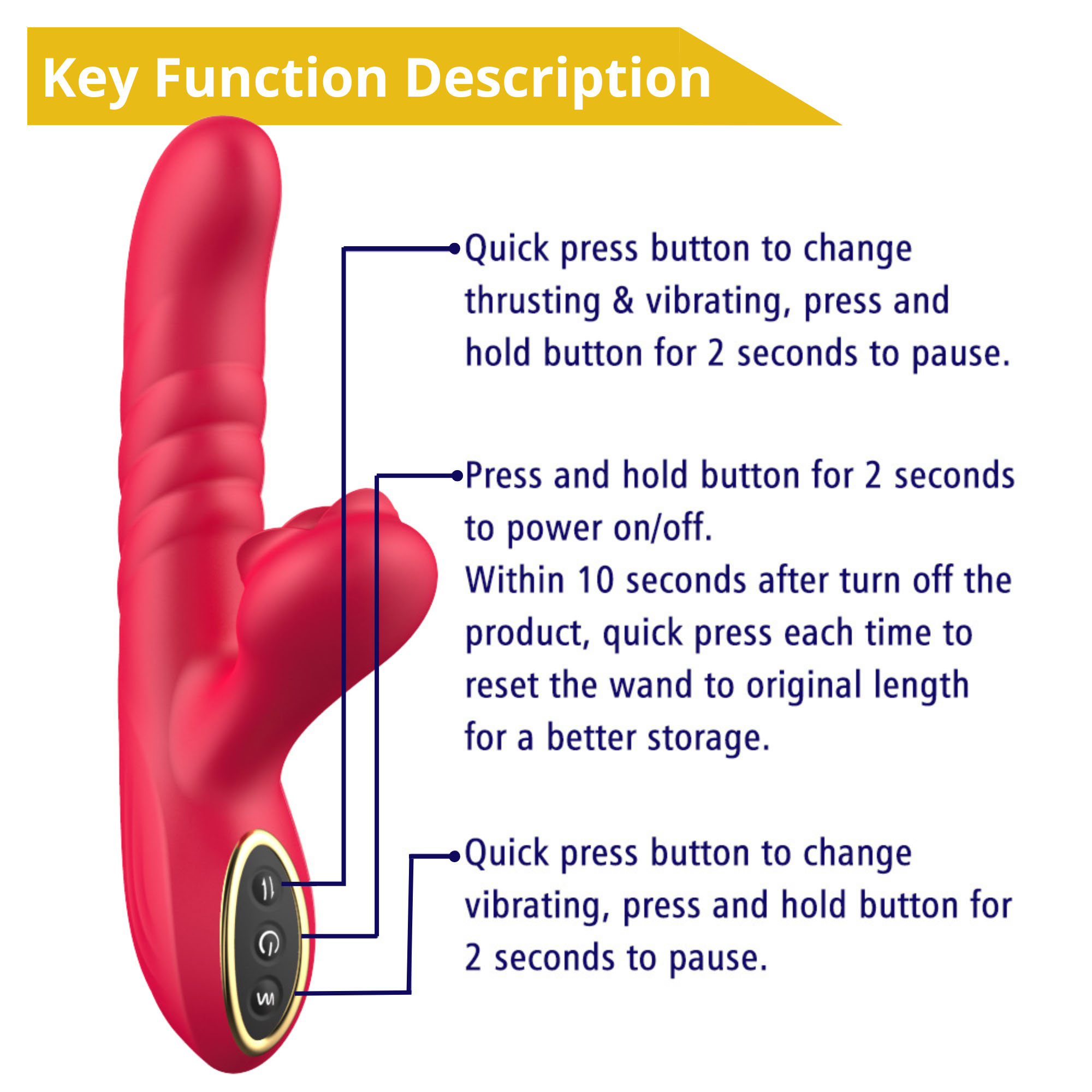 �������� ������� Erospace Sweet Play G-Spot Vibrator With Thrusting A2