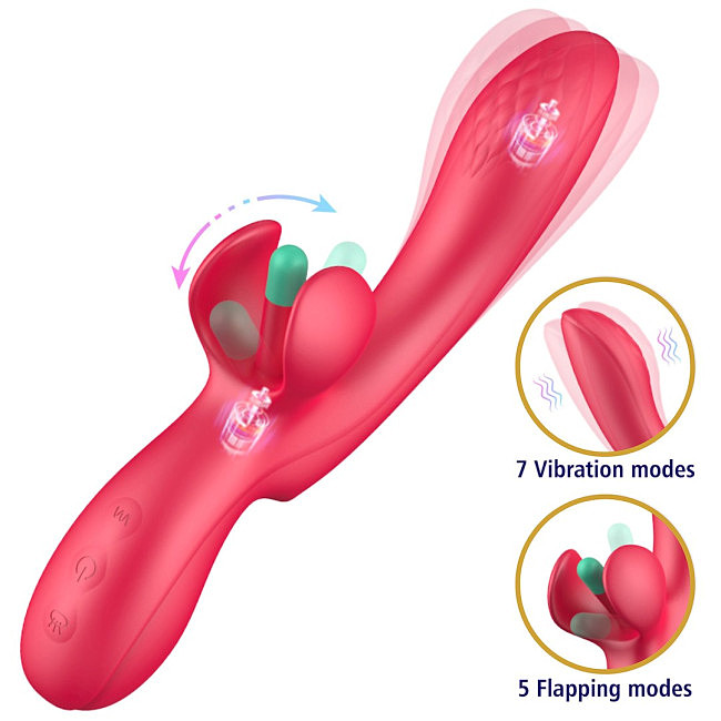 Erospace Sweet Play G-Spot & Critoral Flappinng Vibrator A16
