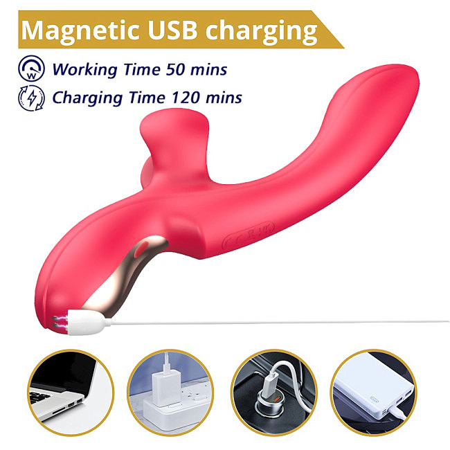 Erospace Sweet Play G-Spot & Critoral Flappinng Vibrator A16
