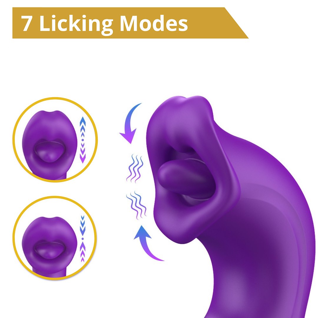 Erospace Sweet Play G-Spot Vibrator With Clitoral Licking & Flapping A17