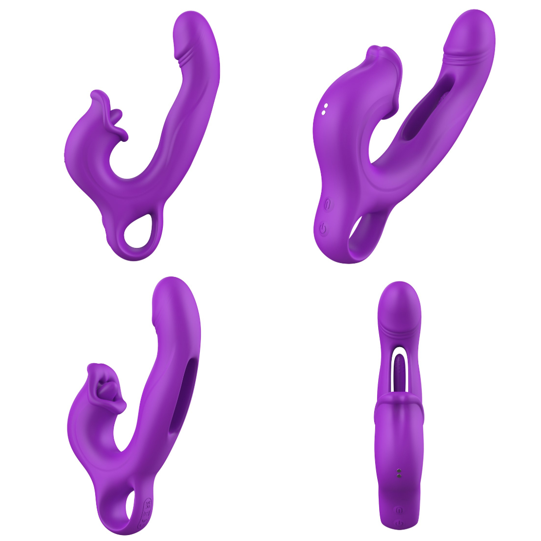 Erospace Sweet Play G-Spot Vibrator With Clitoral Licking & Flapping A17