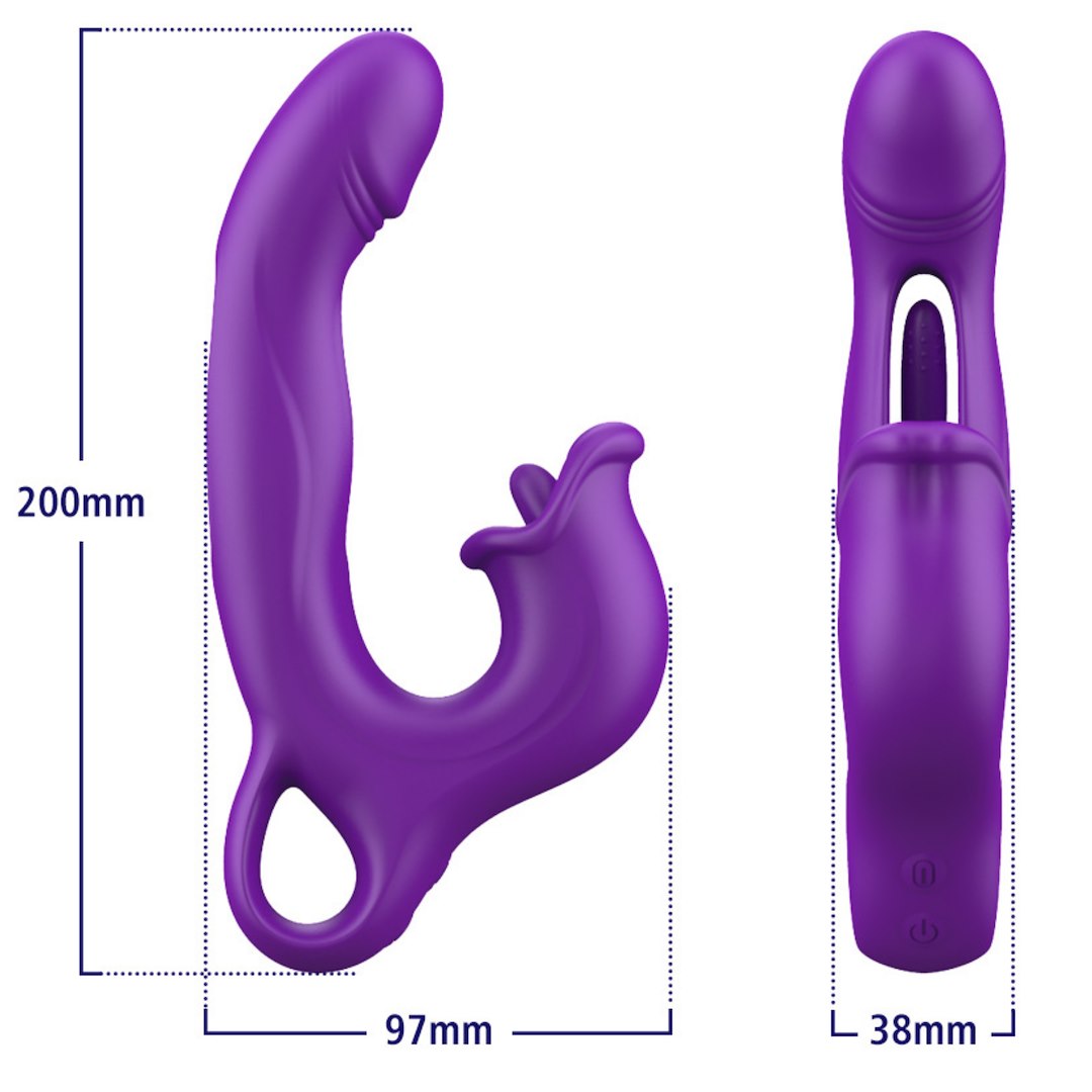 Erospace Sweet Play G-Spot Vibrator With Clitoral Licking & Flapping A17