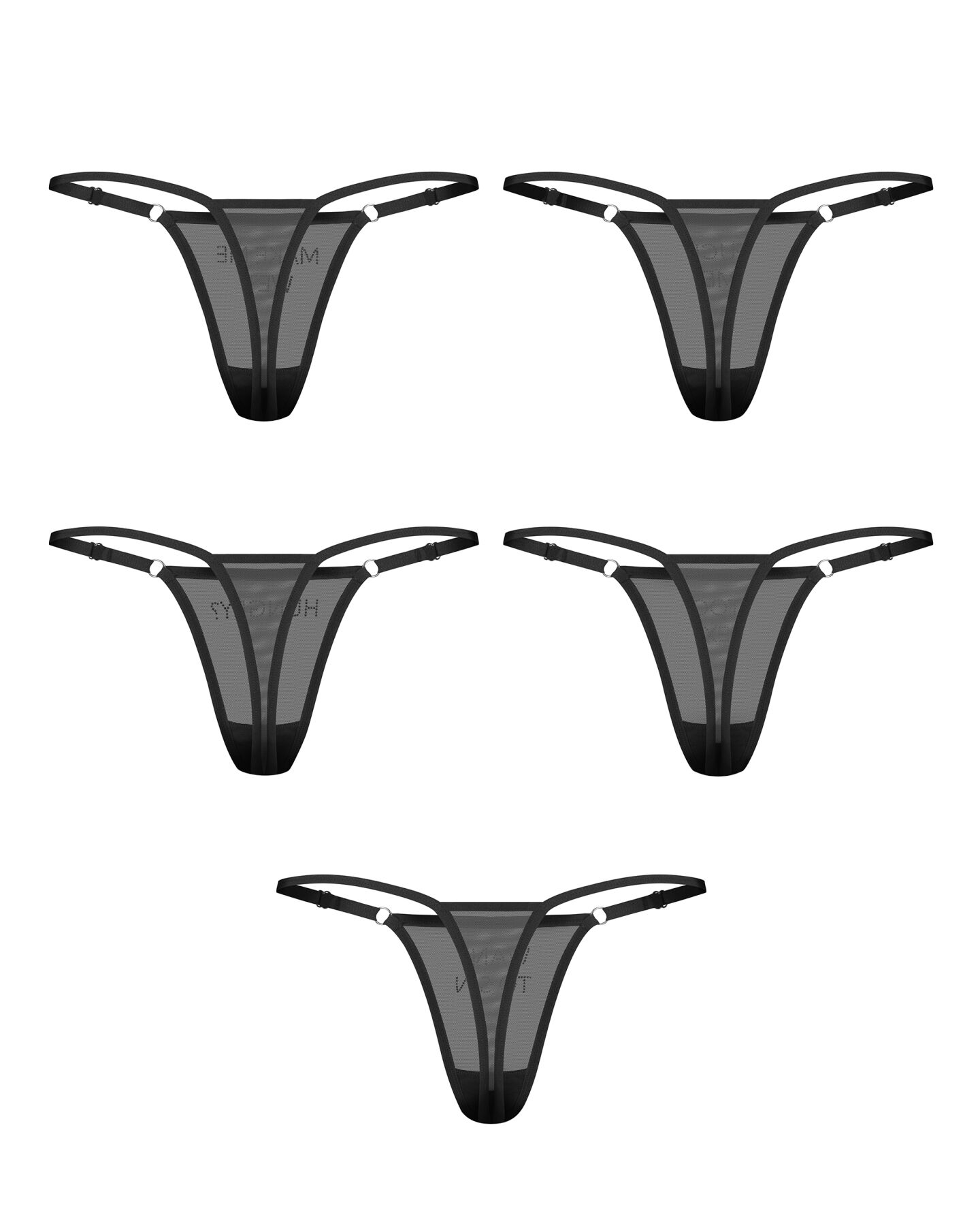 ����� �� 5 ����������� �������� Obsessive Violami 5-pack thong, ���� ������ 