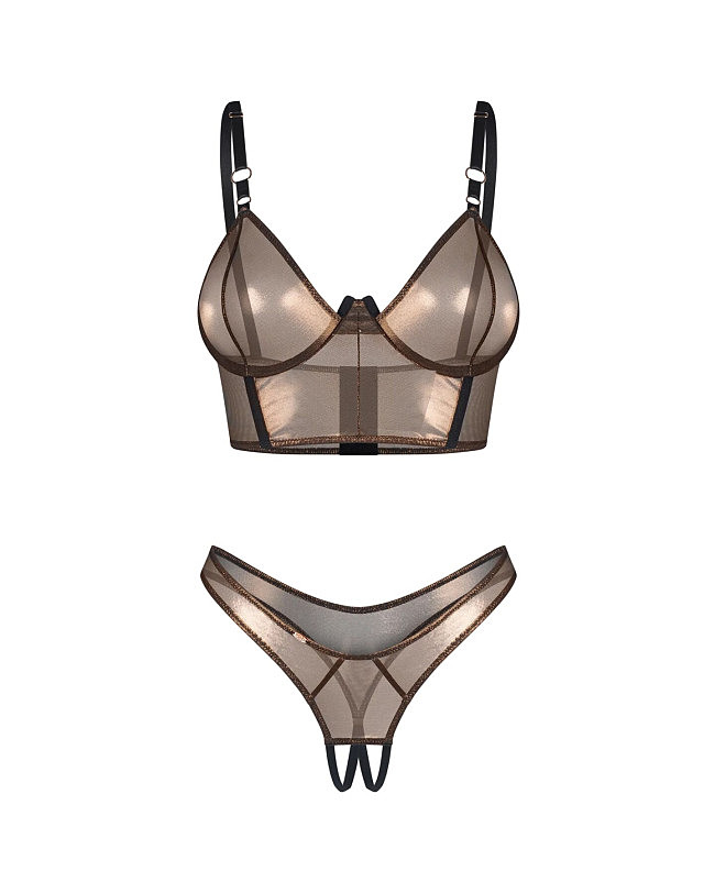 �������� �������� ����� Obsessive Soranna top & crotchless thong: ��� + ������� � ��������
