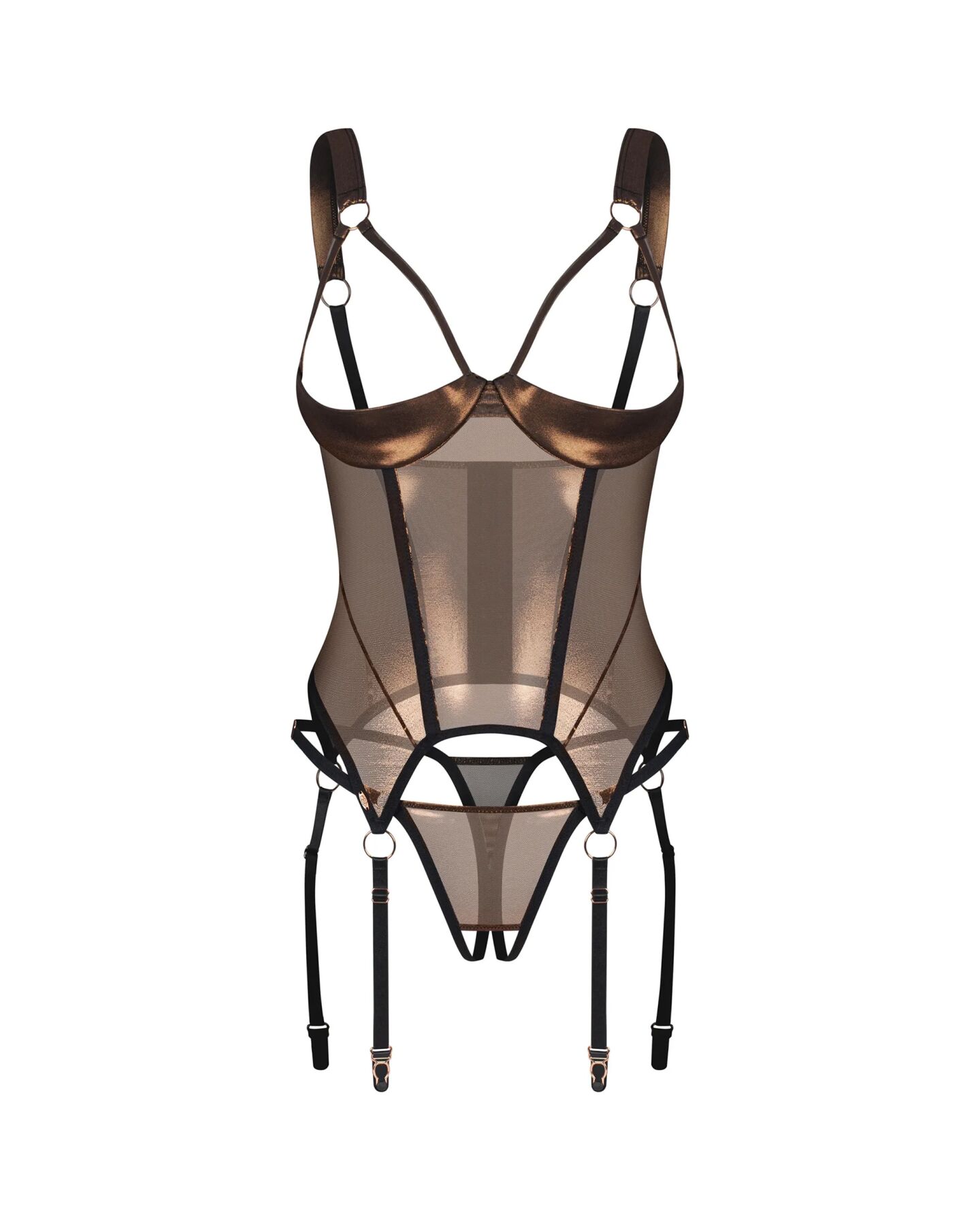 ������ � �������� ������ Obsessive Soranna cupless corset & crotchless thong, ������� � ���������