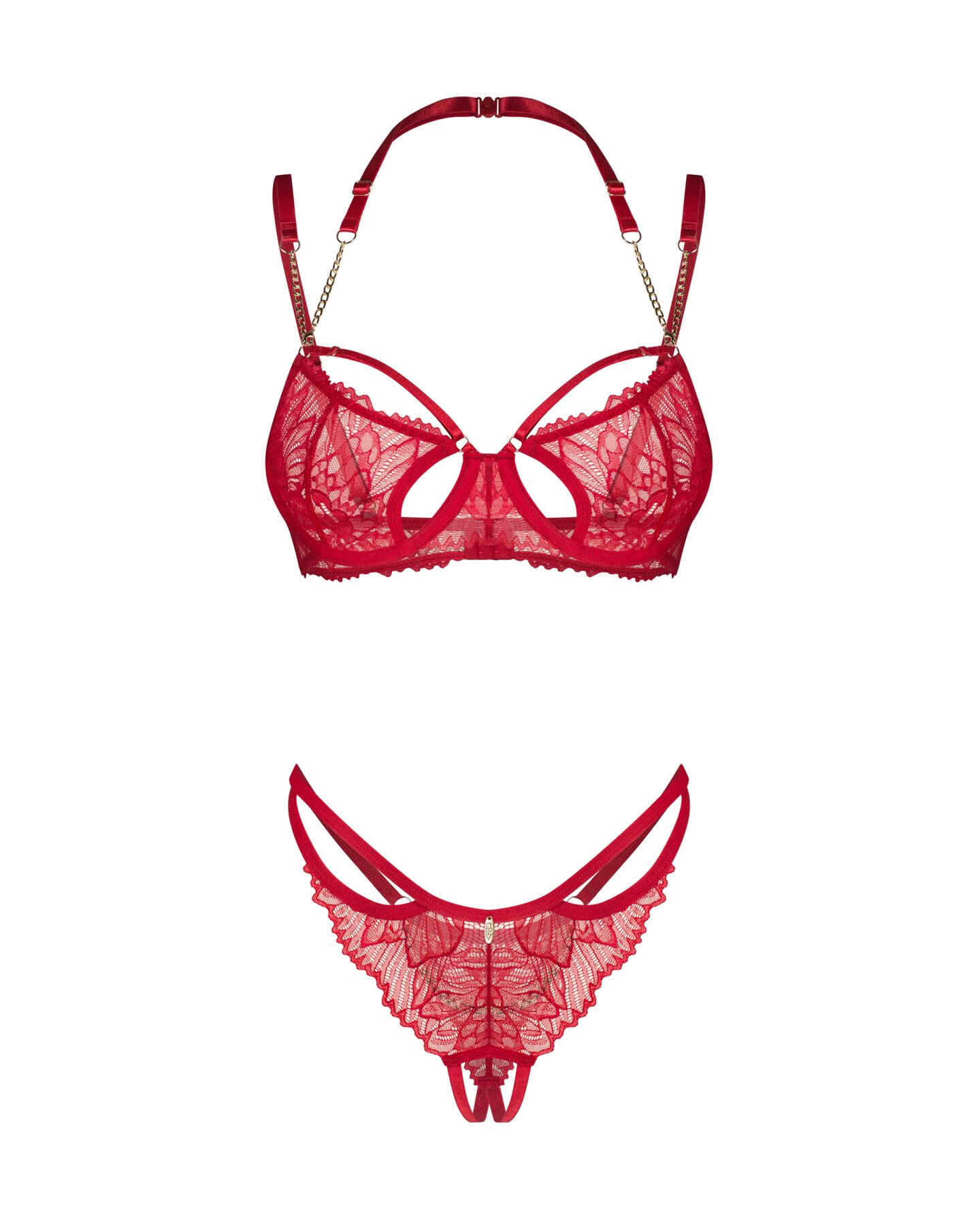������� �������� ����� Obsessive Matildea 2-pcs crotchless set, ����������� + �������