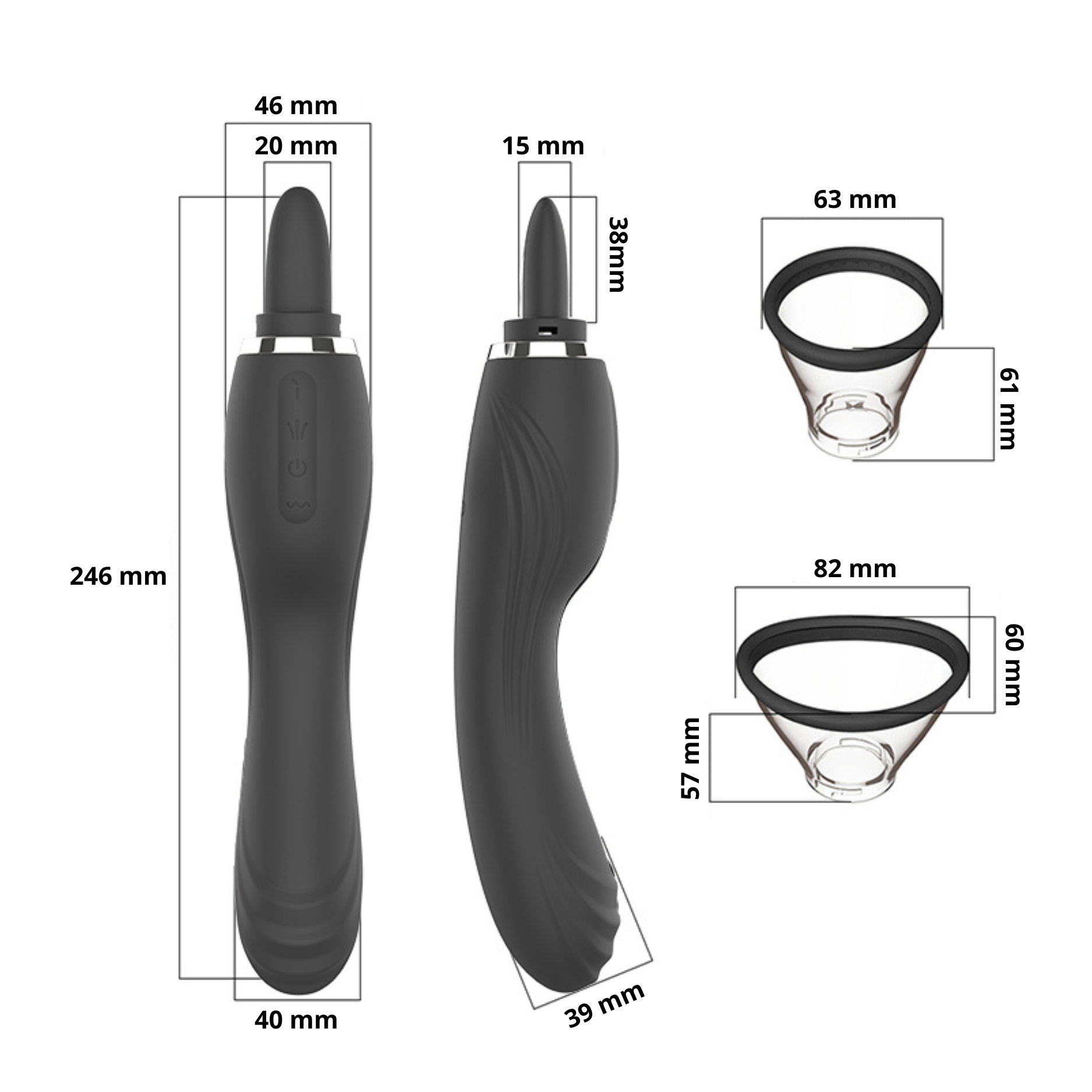 �������� � ��������� ������� � ���������� Sweet Play Clitoral Licking Tongue And Vibrator 2in1 A6, 24,6 � 4 ��