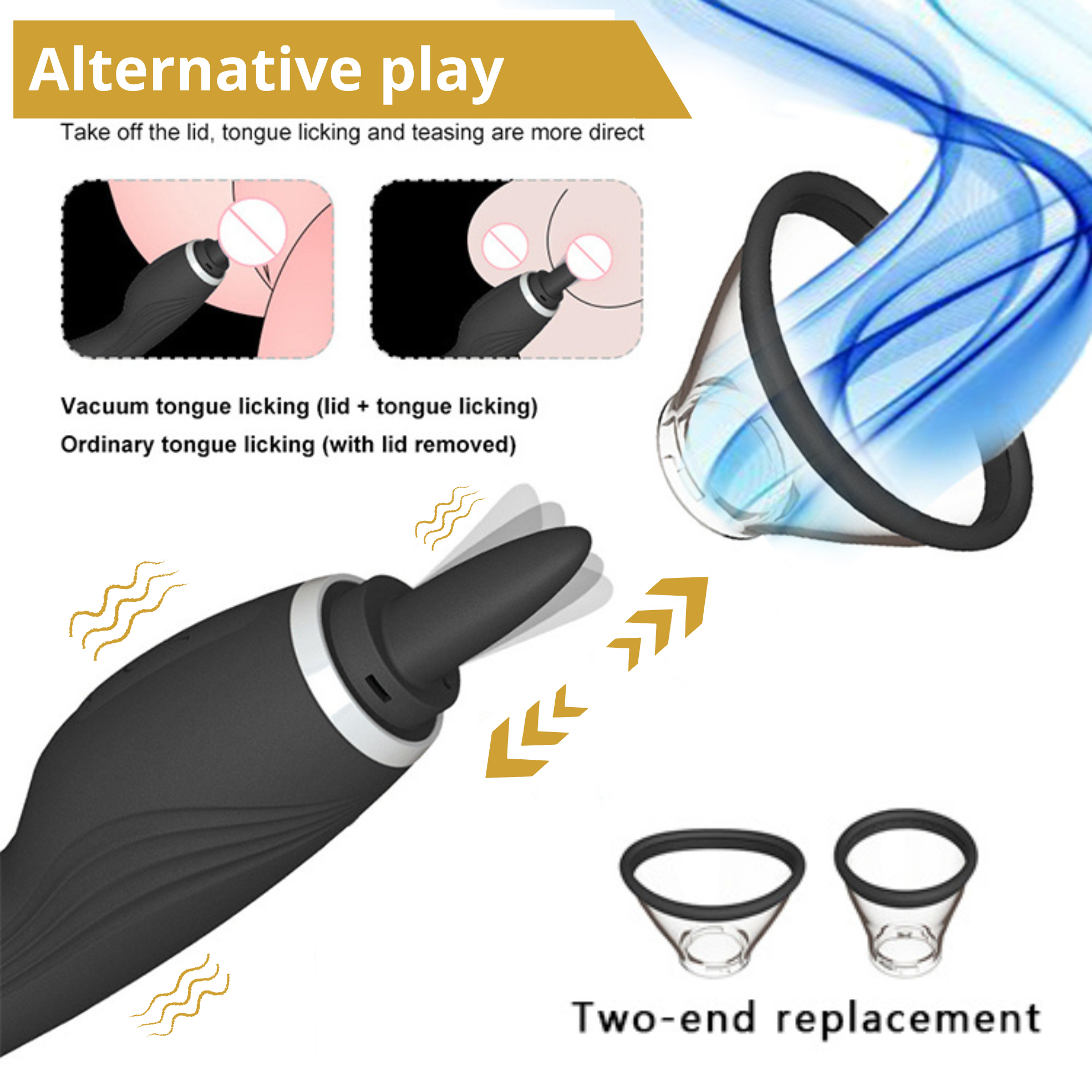 �������� � ��������� ������� � ���������� Sweet Play Clitoral Licking Tongue And Vibrator 2in1 A6, 24,6 � 4 ��