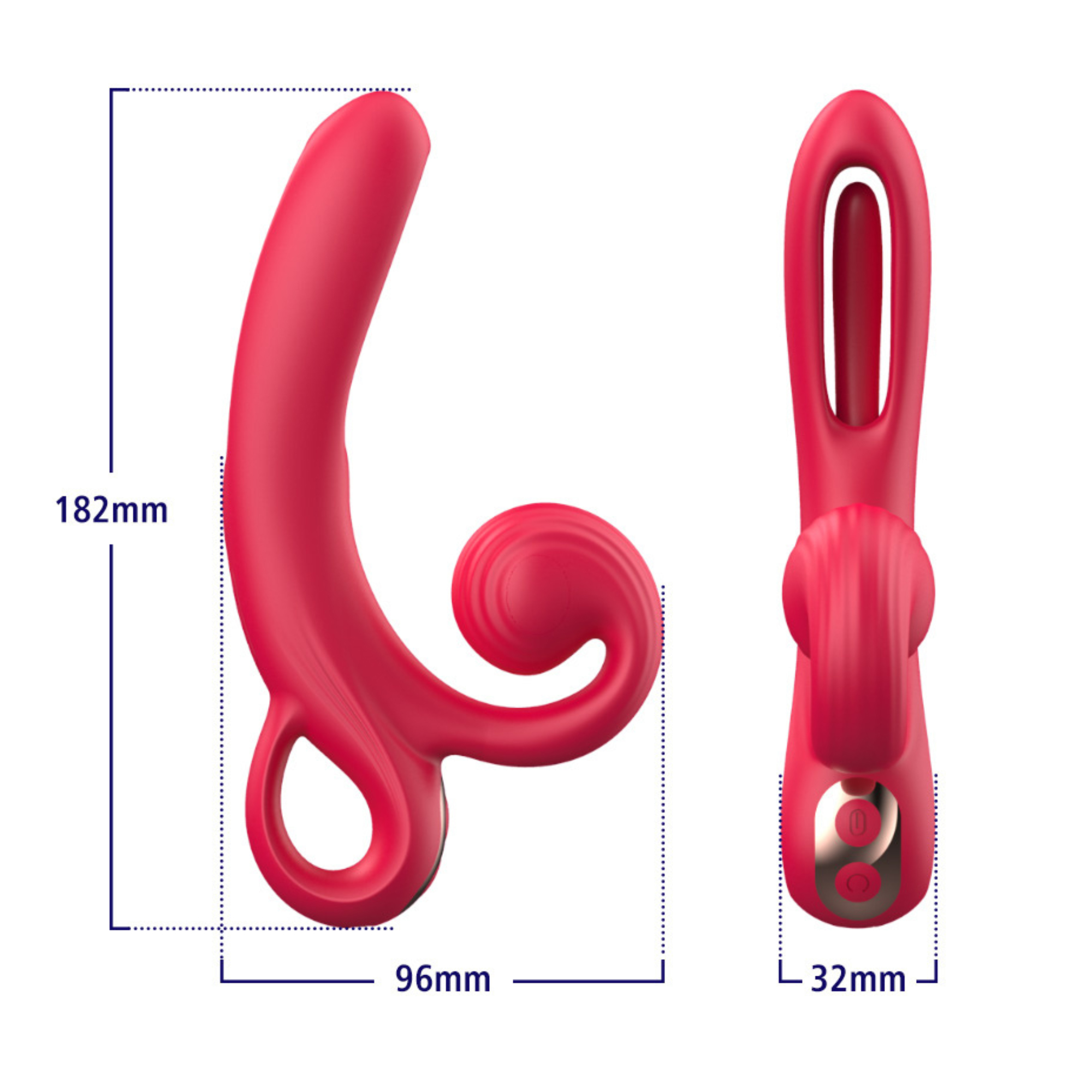 ��������-������ � ��������� ������� Erospace Sweet Play Tongue Flipping Vibrator A4, 18,2 × 9,6 × 3,2 ��