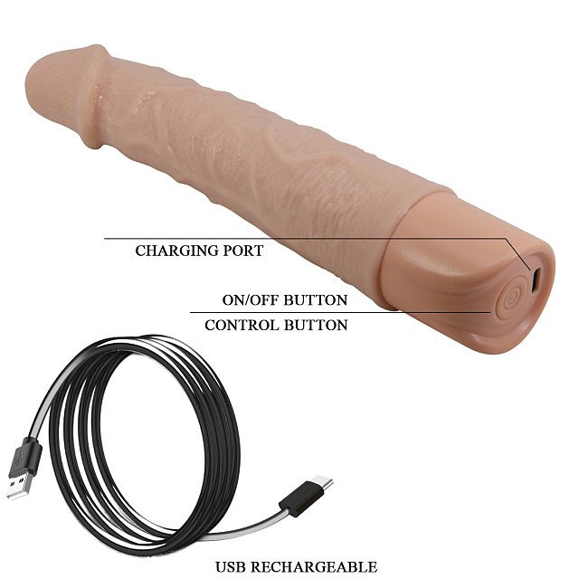 �������������� ������������ �������� Pretty Love Leander Realistic Vibrating Dildo