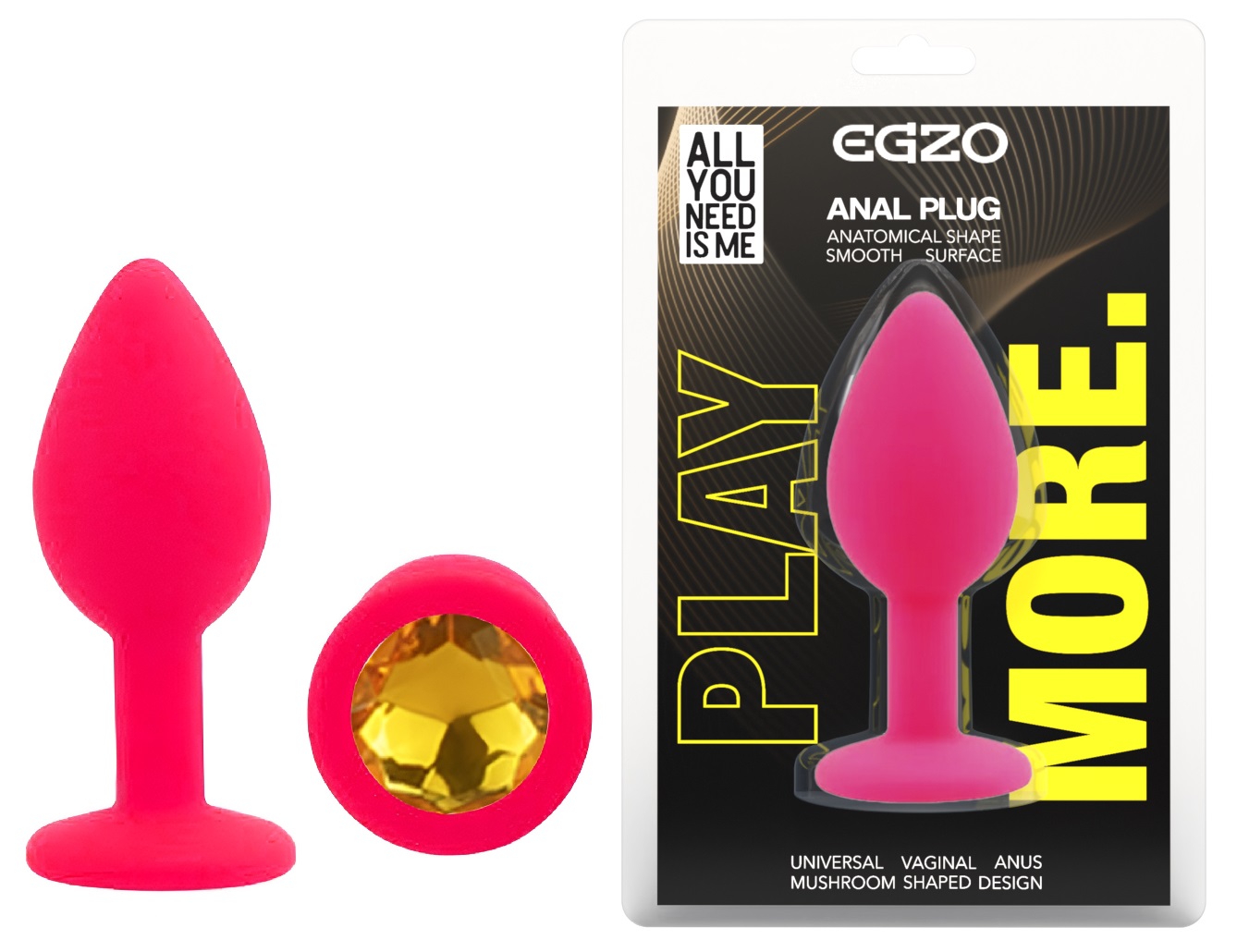 ����������� �������� ������ EGZO Silicone Pink Round size S � ������� ����������, 7 � 2,8 �� 