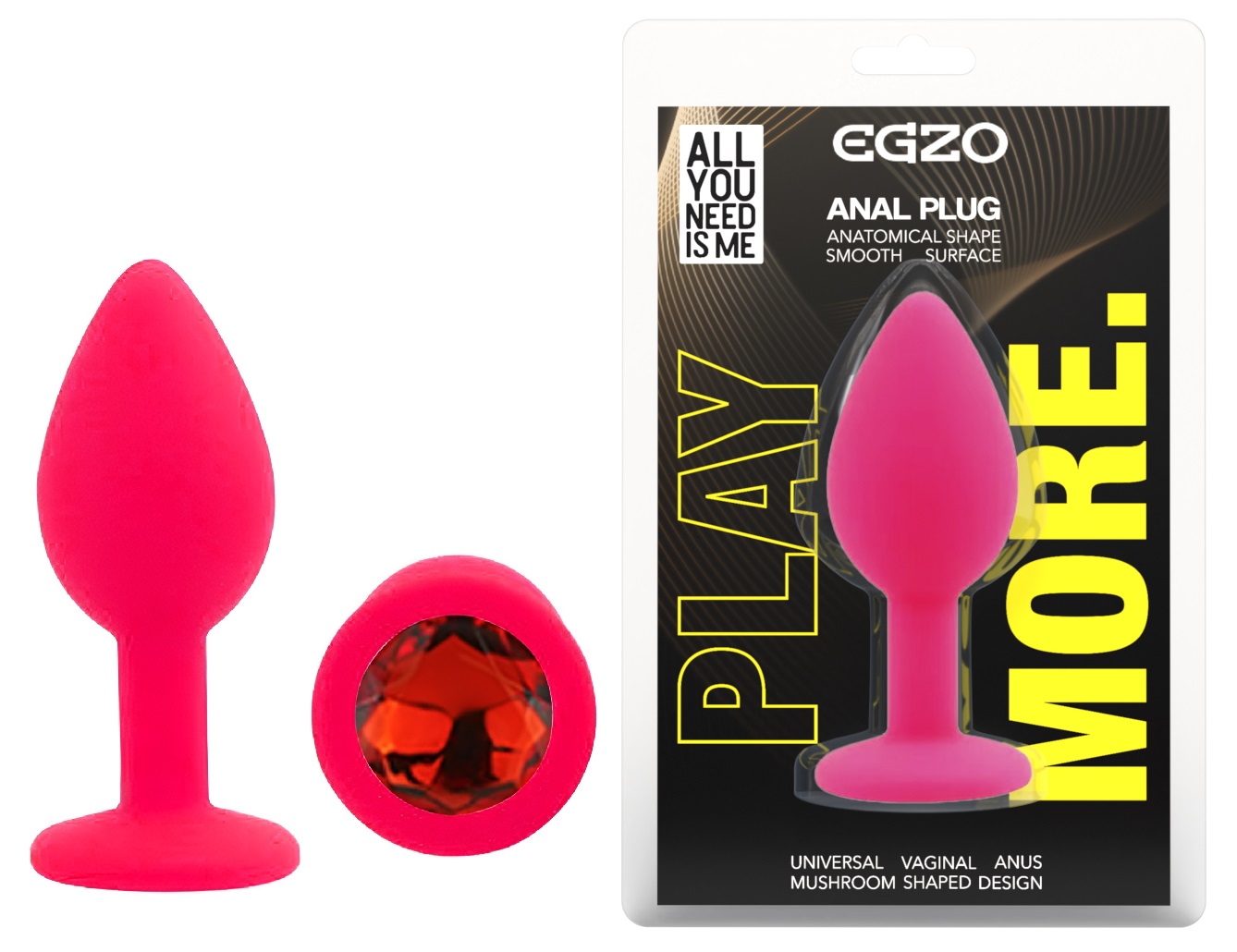 ����������� �������� ������ EGZO Silicone Pink Round size S � ������� ����������, 7 � 2,8 �� 