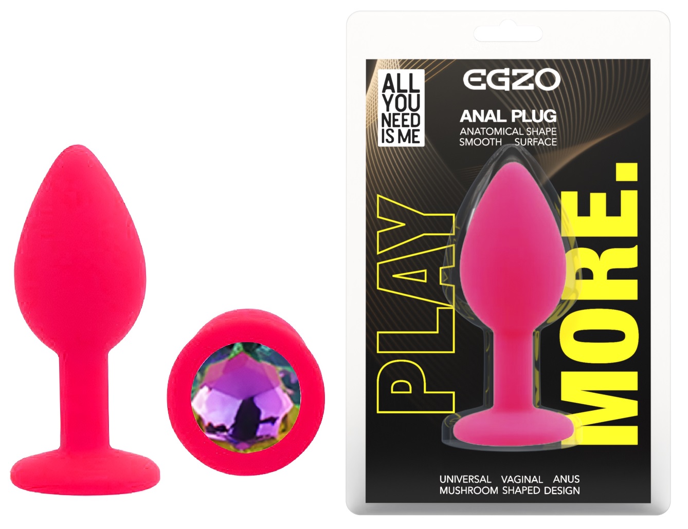 ����������� �������� ������ EGZO Silicone Pink Round size S � ������� ����������, 7 � 2,8 �� 