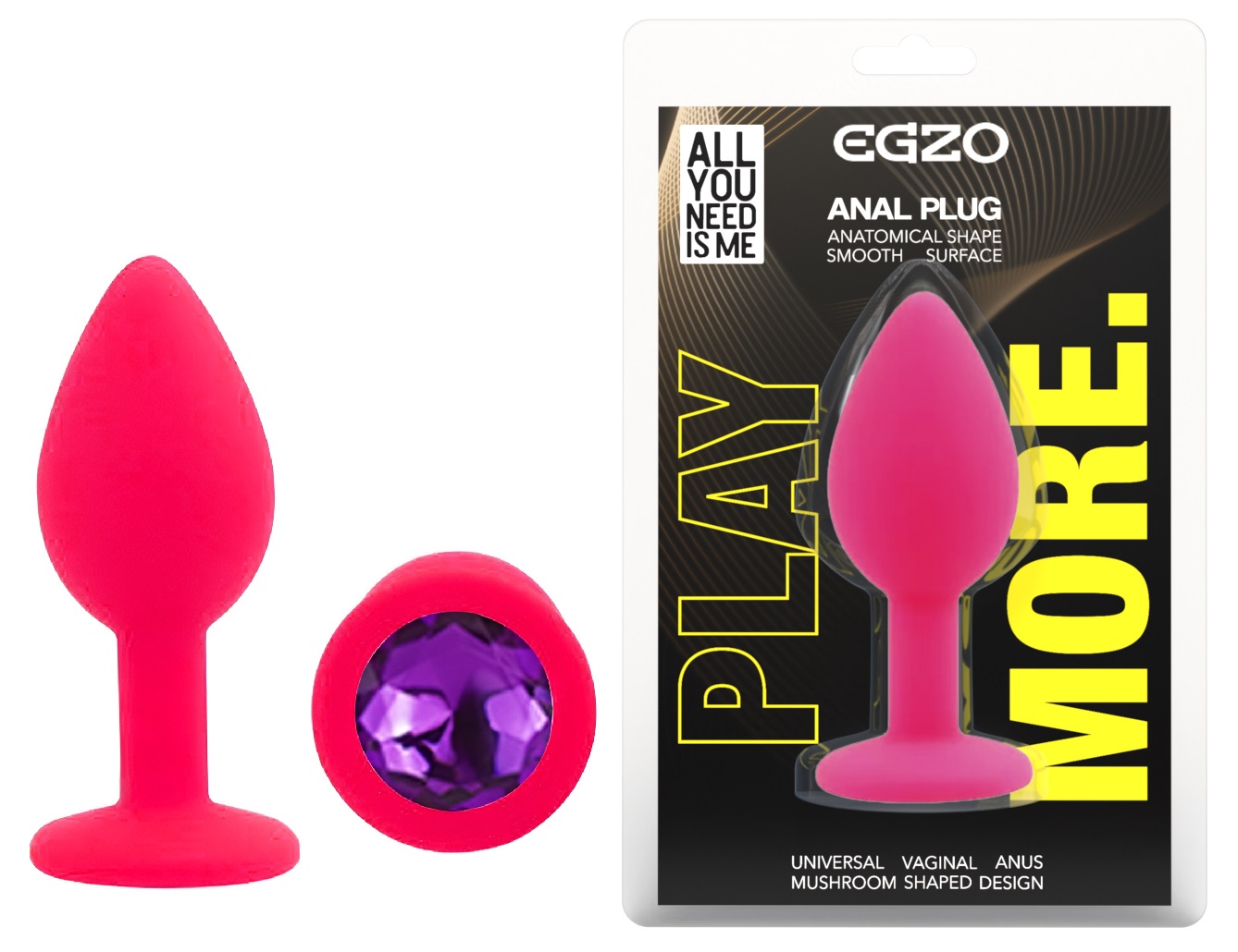 ����������� �������� ������ EGZO Silicone Pink Round size S � ������� ����������, 7 � 2,8 �� 