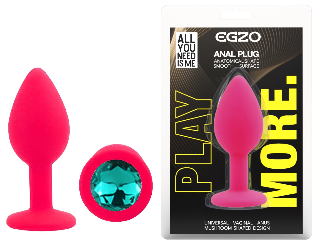 ����������� �������� ������ EGZO Silicone Pink Round size S � ������� ����������, 7 � 2,8 �� 
