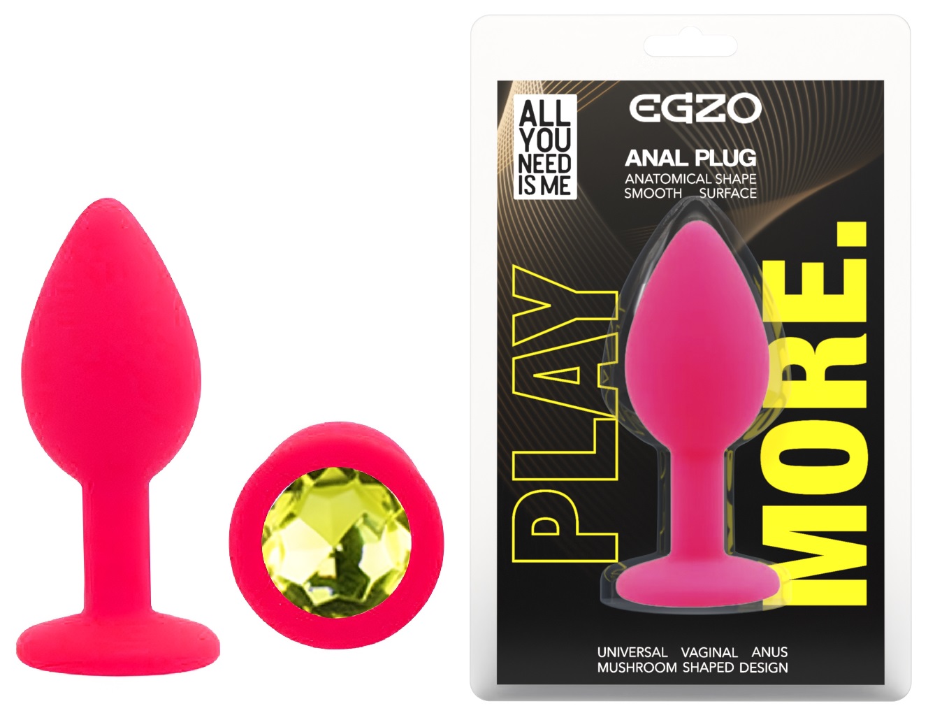 ����������� �������� ������ EGZO Silicone Pink Round size S � ������� ����������, 7 � 2,8 �� 