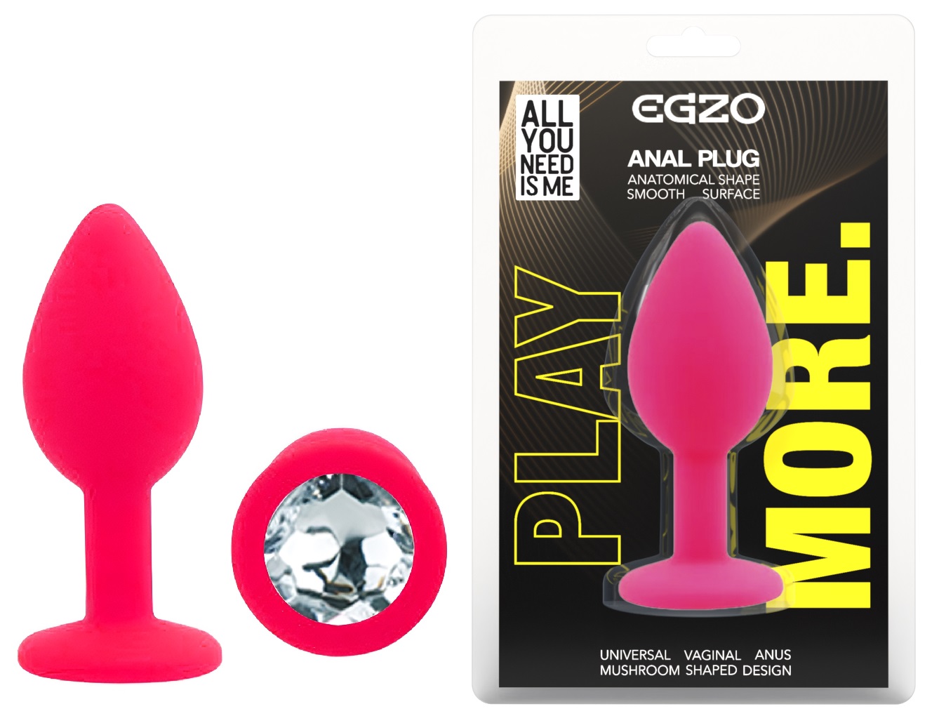 ����������� �������� ������ EGZO Silicone Pink Round size S � ������� ����������, 7 � 2,8 �� 