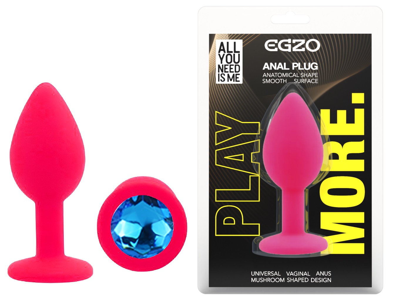 ����������� �������� ������ EGZO Silicone Pink Round size S � ������� ����������, 7 � 2,8 �� 