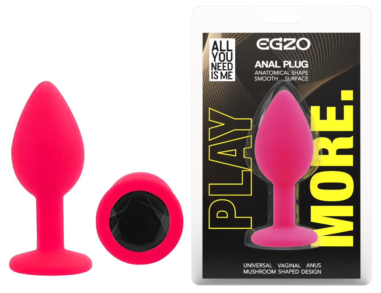 ����������� �������� ������ EGZO Silicone Pink Round size S � ������� ����������, 7 � 2,8 �� 