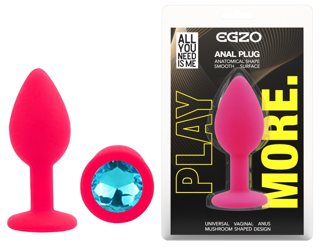 ����������� �������� ������ EGZO Silicone Pink Round size S � ������� ����������, 7 � 2,8 �� 
