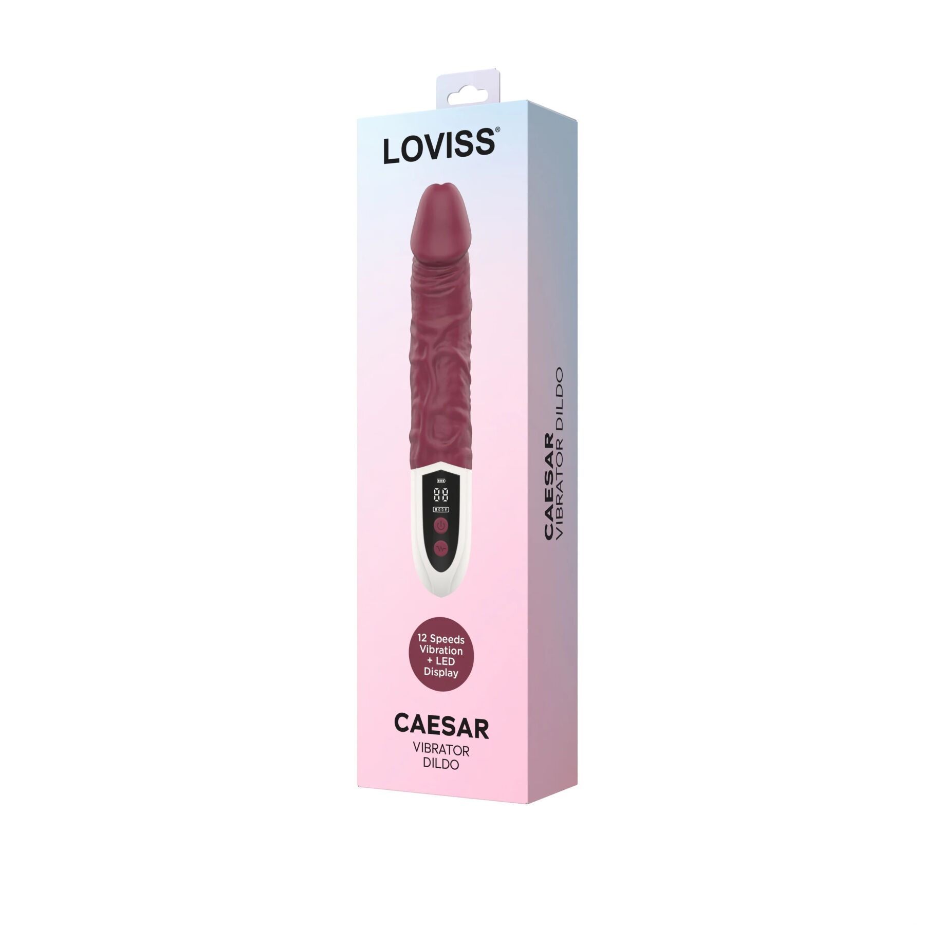 ������������ ������������� � ��������� Loviss Caeser Vibrator Dildo, 12 �������, 23 × 3,5 ��