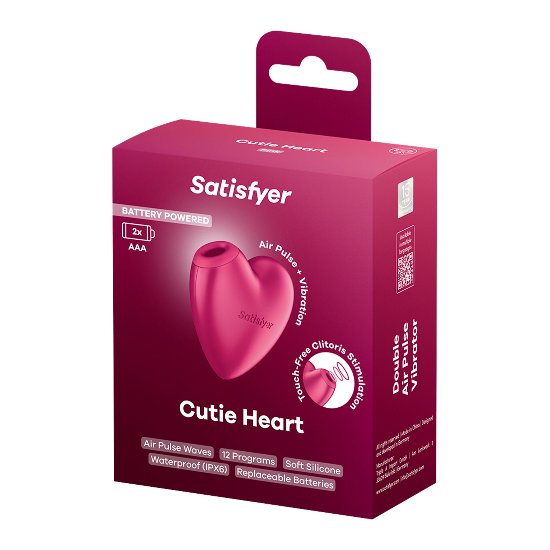 ��������� ����������-������ � ��������� Satisfyer Cutie Heart Battery Series, ���� �������