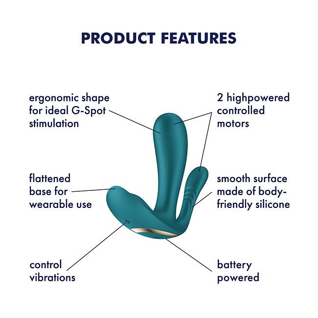 	������� �����-�������� � ������� Satisfyer Top Secret+ Battery Series �� ����������, 12 �������