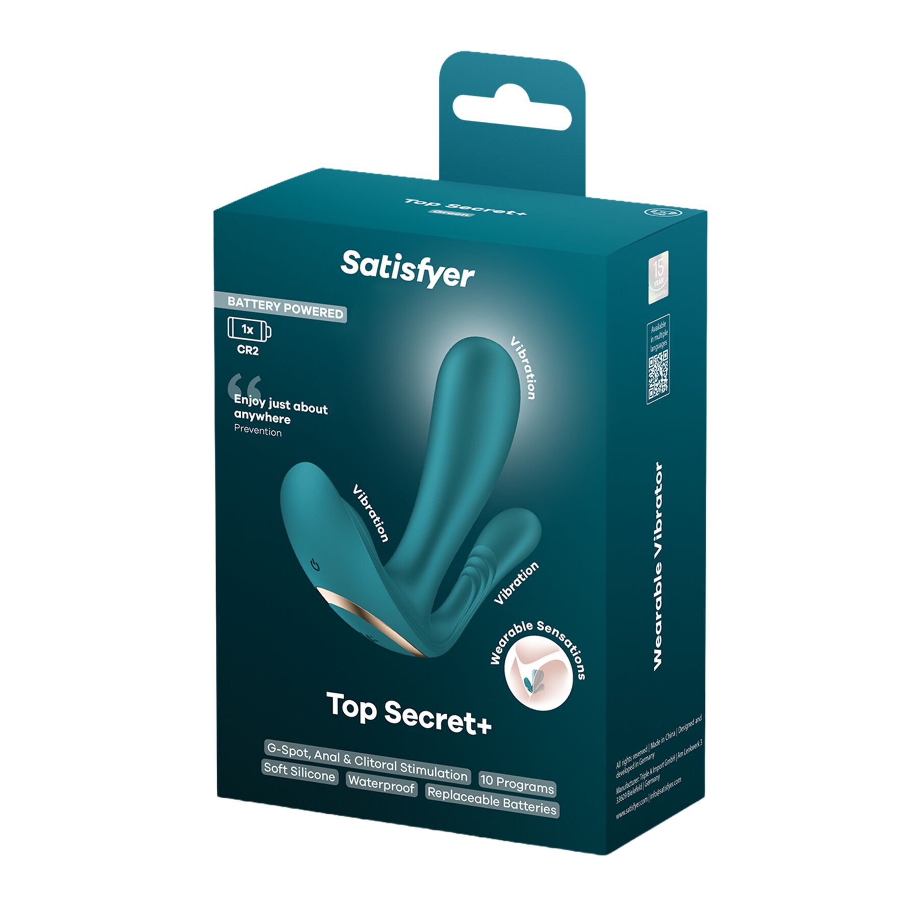 	������� �����-�������� � ������� Satisfyer Top Secret+ Battery Series �� ����������, 12 �������