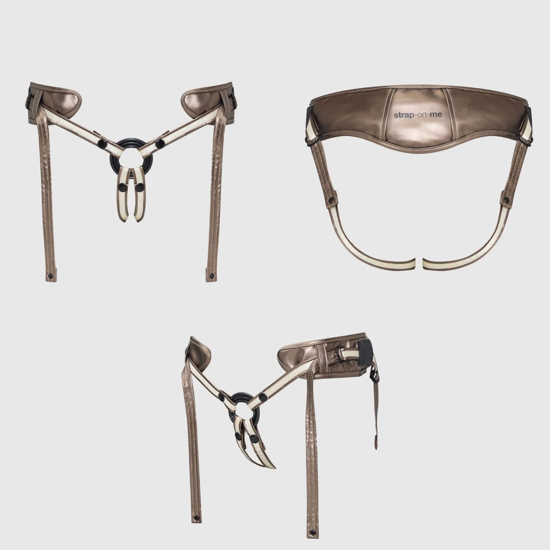 	������� ��� �������� Strap-On-Me Leatherette Harness DESIROUS NEW DESIGN, 3 ������ � ���������