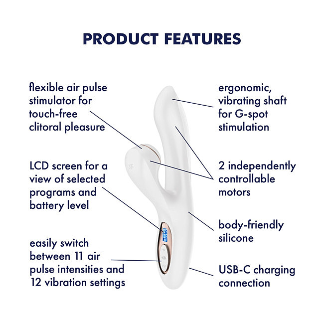 ��������� ��������-������ Satisfyer Pro+ G-Spot Generation 2, 12 ������� �������� � 11 ������� �������