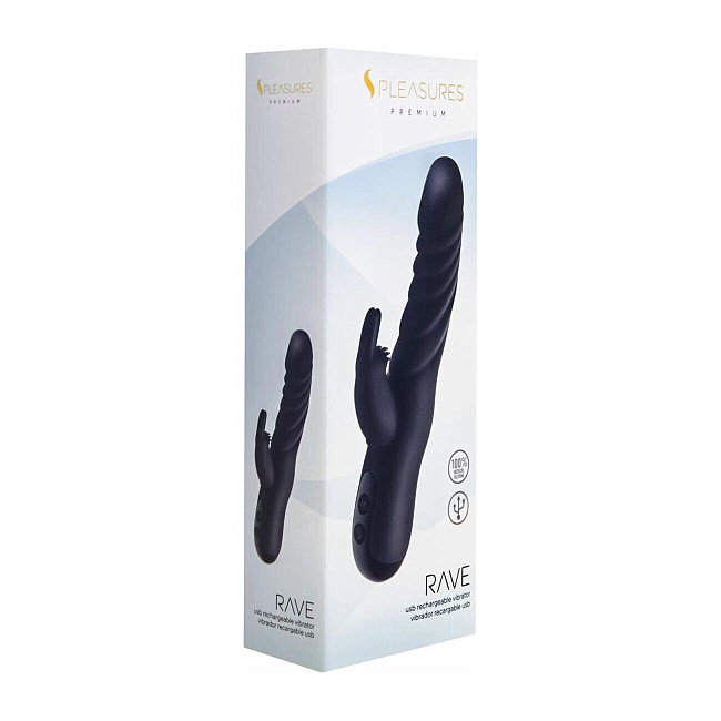 ��������-������ S Pleasures Premium Rave Black, 7 �������, 22,1 � 3,6 ��