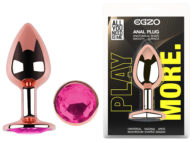 ������������� �������� ������ � ������� ���������� EGZO Rose Gold Round Plug, 8,2 � 3,4 �� 