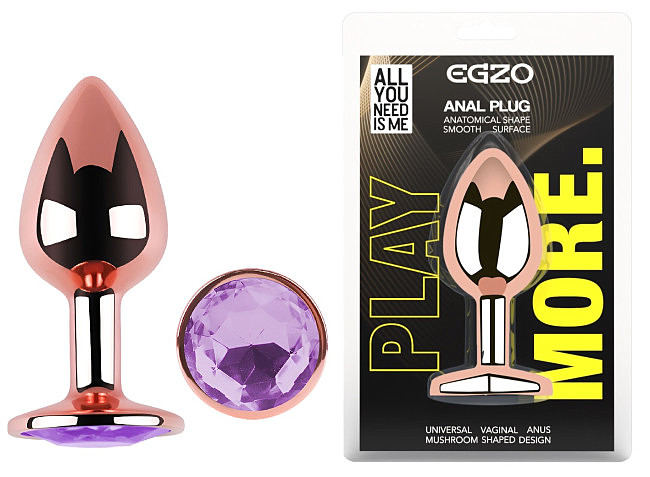 ������������� �������� ������ � ������� ���������� EGZO Rose Gold Round Plug, 8,2 � 3,4 �� 