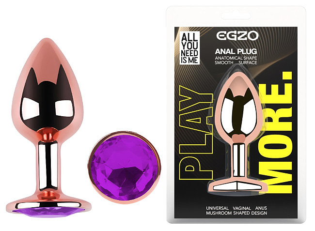 ������������� �������� ������ � ������� ���������� EGZO Rose Gold Round Plug, 8,2 � 3,4 �� 