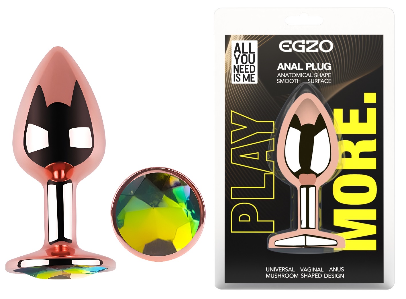 ������������� �������� ������ � ������� ���������� EGZO Rose Gold Round Plug, 8,2 � 3,4 �� 