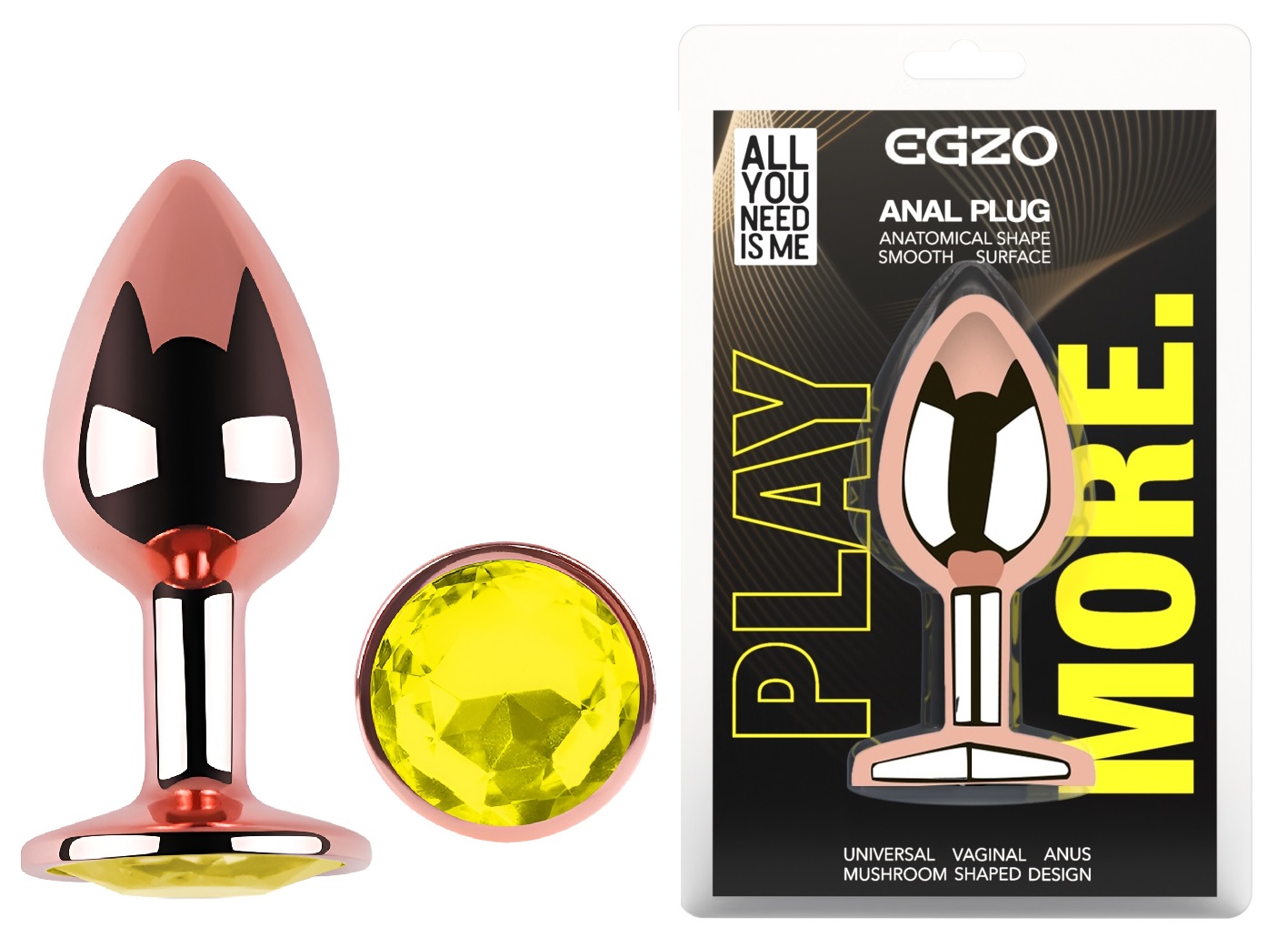 ������������� �������� ������ � ������� ���������� EGZO Rose Gold Round Plug, 8,2 � 3,4 �� 