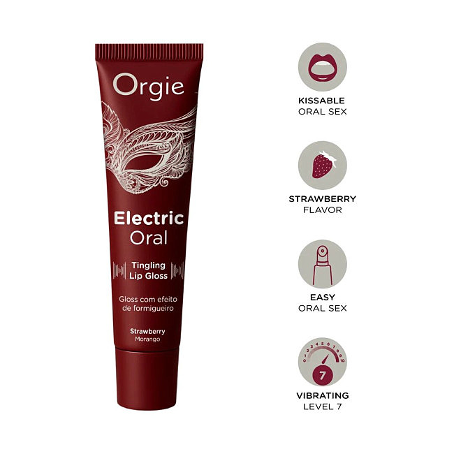 ���������� ��� ��� Orgie Electric Oral Lips Gloss Strawberry, � �������� �����������, 10 ��